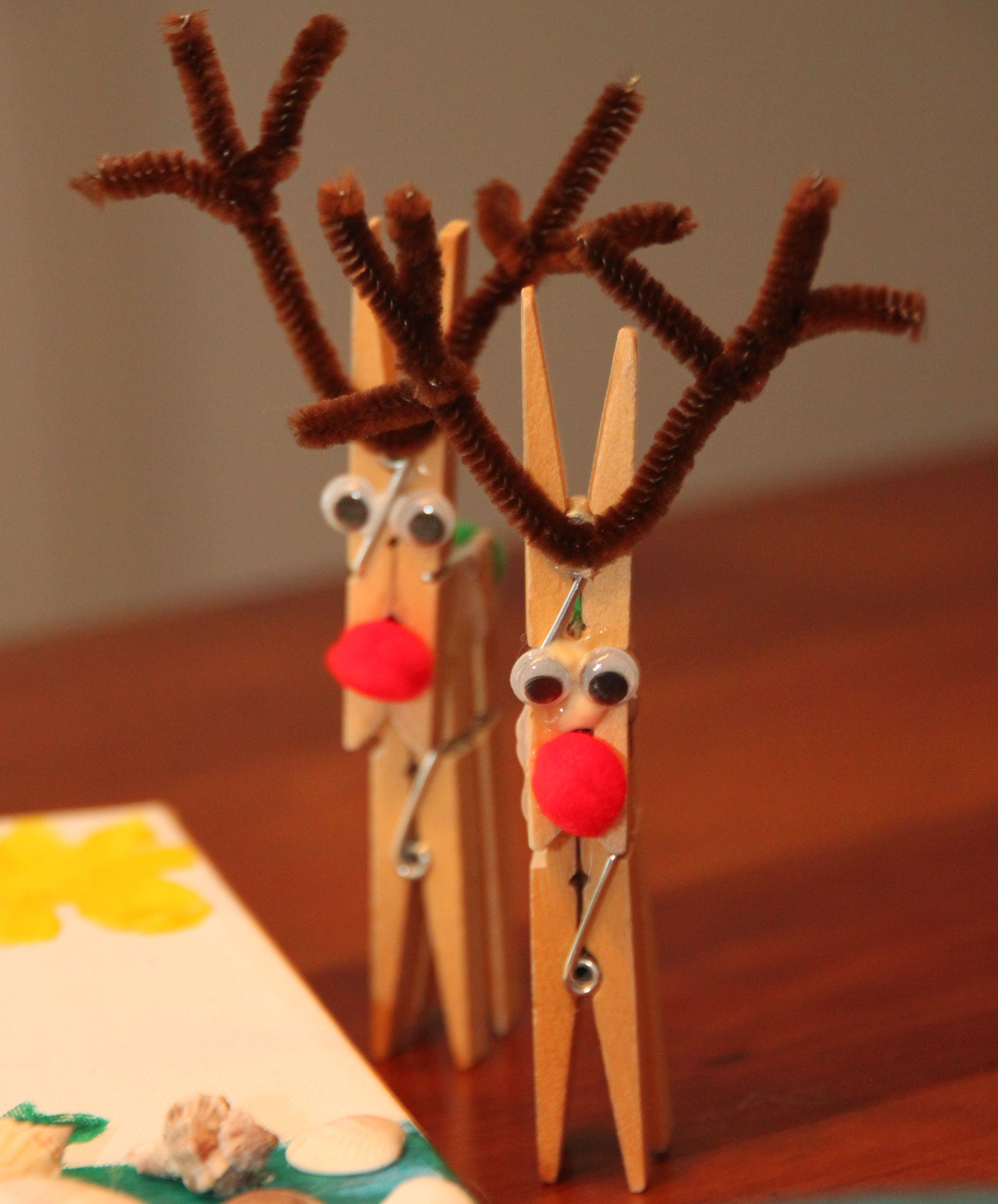 Clothespin Reindeer Christmas Ornaments