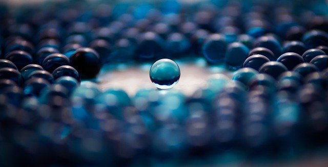 image of a group of small glass marbles