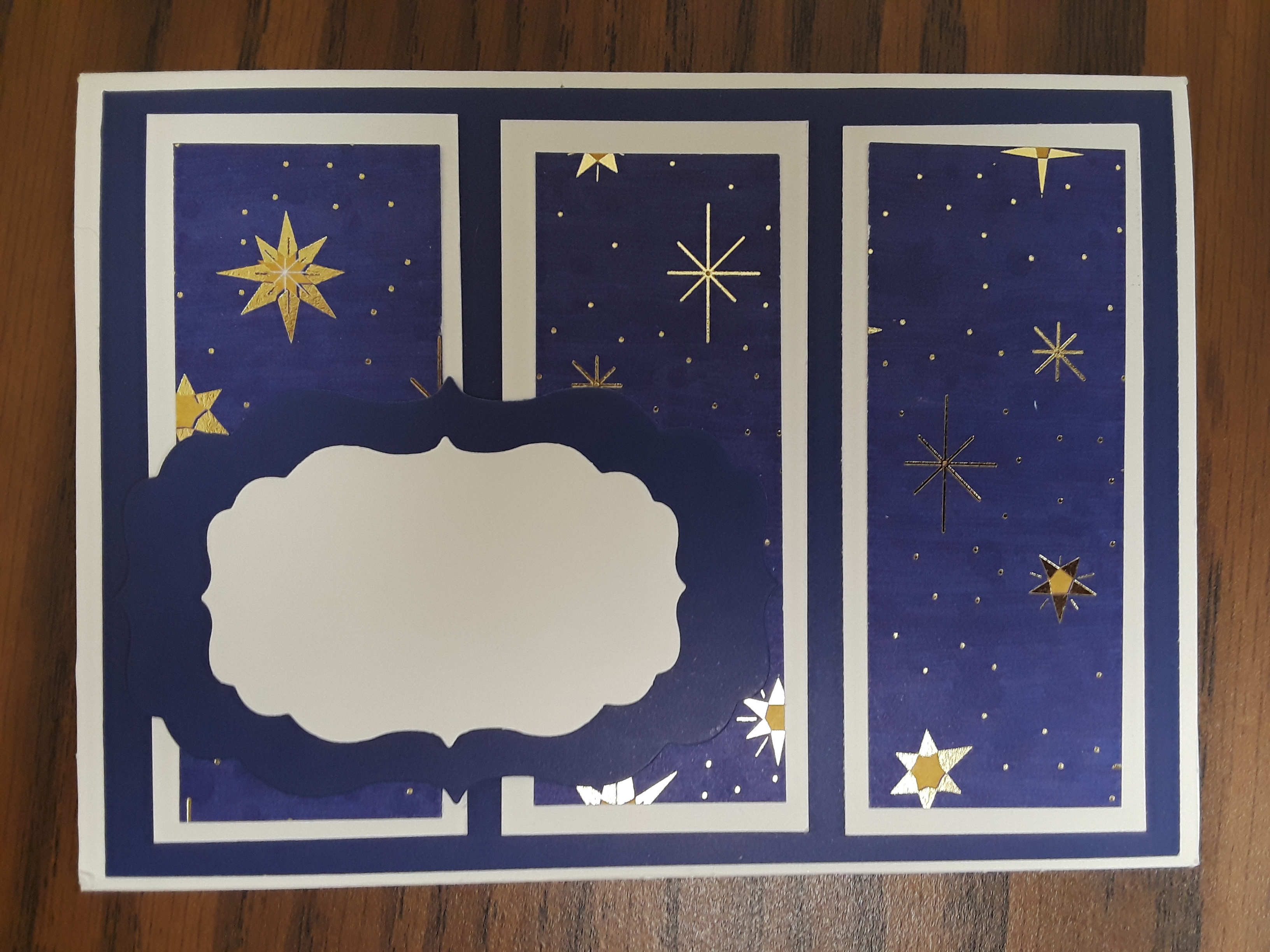 blue starry sky card