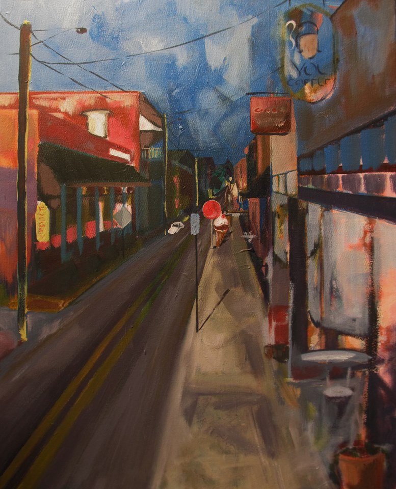 Downtown Steelville-Plein Air-Acrylic