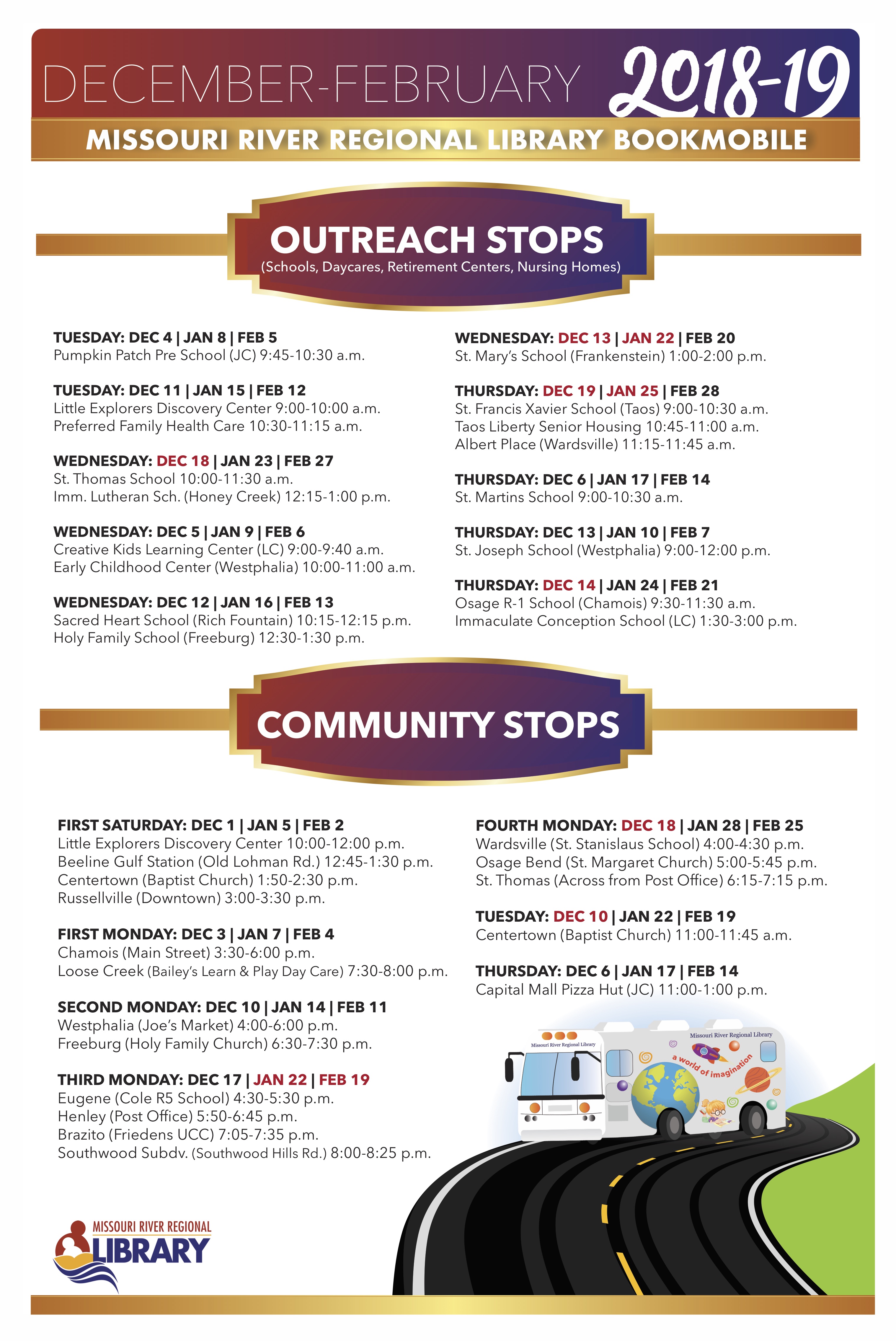 Bookmobile Dec-Feb Bookmobile Dec-Feb