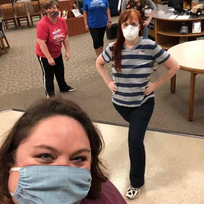 Staff in masks
