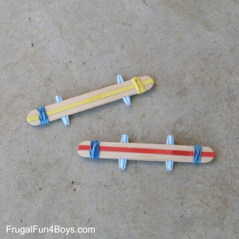 Craft stick harmonica