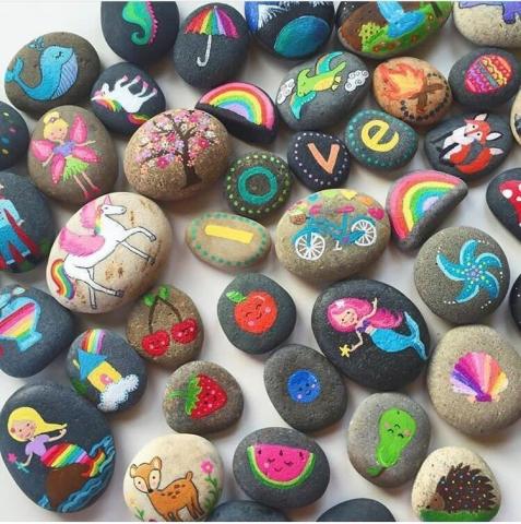 image of small decorated stones