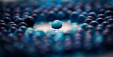 image of a group of small glass marbles