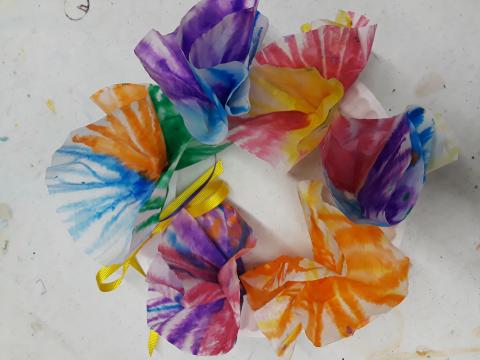 coffee filter wreath