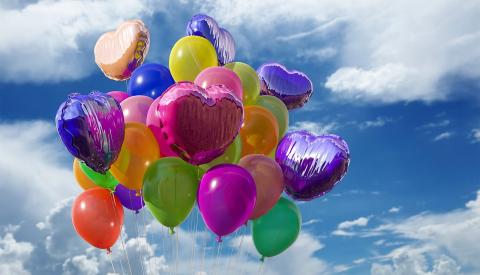 colorful balloons in the sky