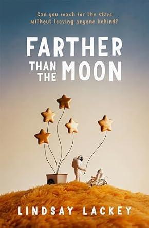 farther than the moon book cover-Astronaut with balloon stars