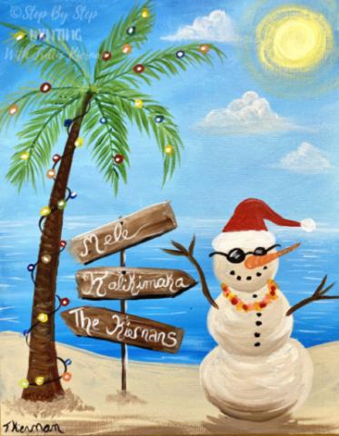 Beach Snowman