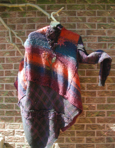 Striped colorful modified sweater