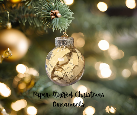Paper stuffed Christmas Ornaments