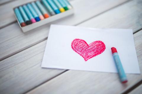 paper heart with crayons-pixabay