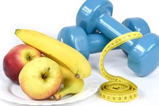 apples, banana, weights Health and Wellness pic