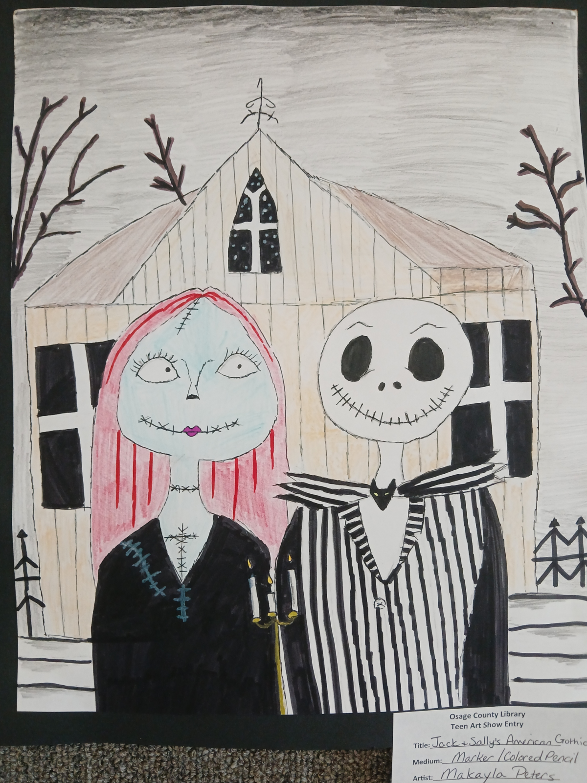 Makayla Peters artwork, Jack & Sally's American Gothic 2025