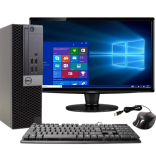 Computer screen with menu popped up on the screen, keyboard, computer, and mouse.